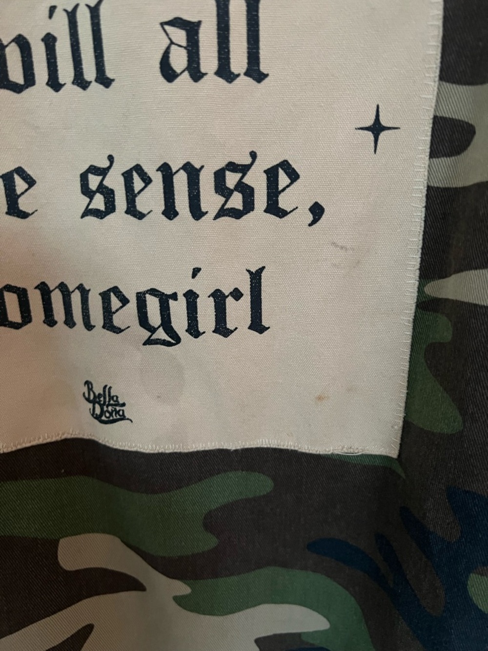 Forever 21 Camo Jacket w/ Bella Dona “Homegirl” Patch (Oversized Fit) - Picture 3 of 6